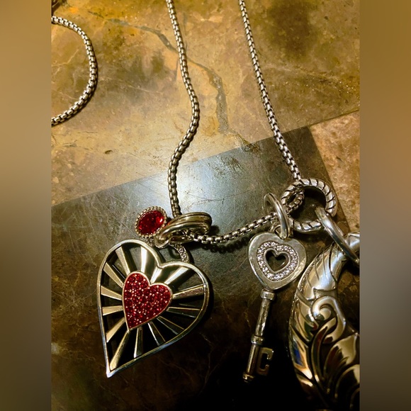 Brighton~My Heart Unlocked Necklace Sterling Silver Added Amulet Pendant 18” - Picture 7 of 12